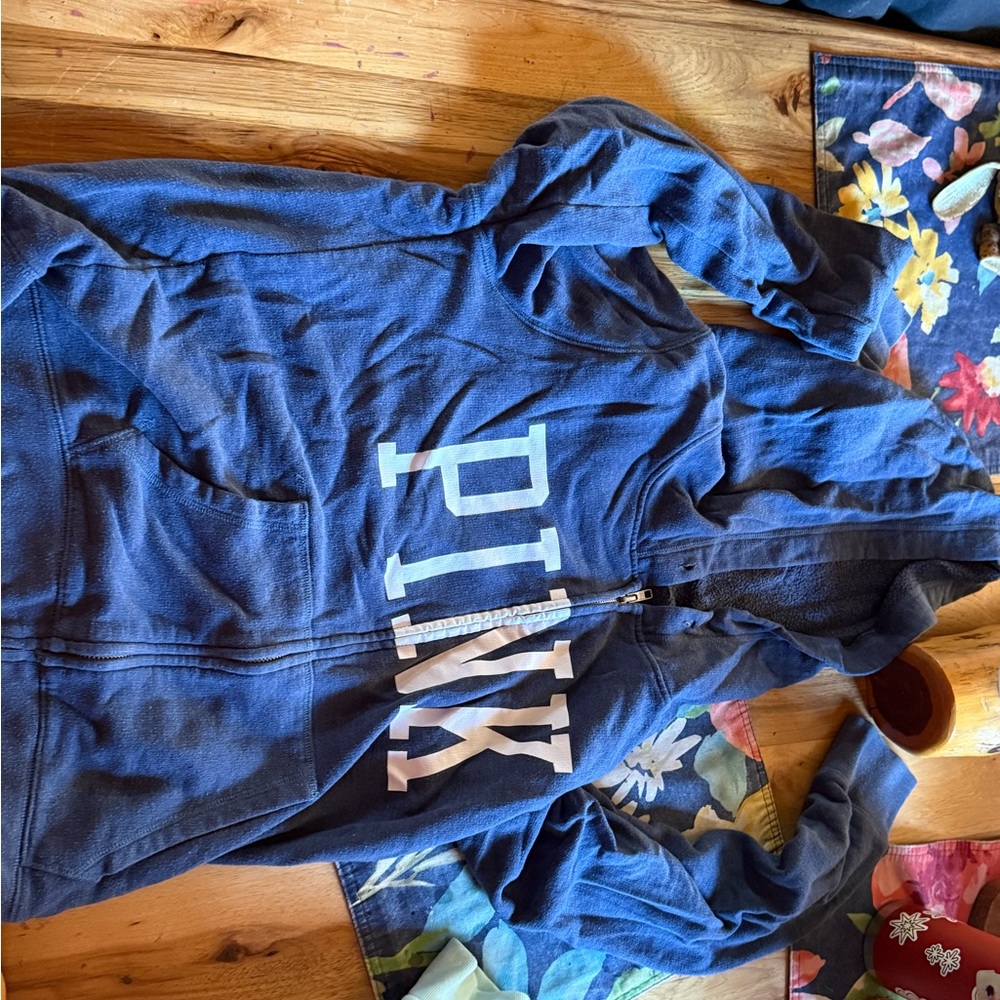 PINK Victoria's Secret Blue Hoodie Jacket
